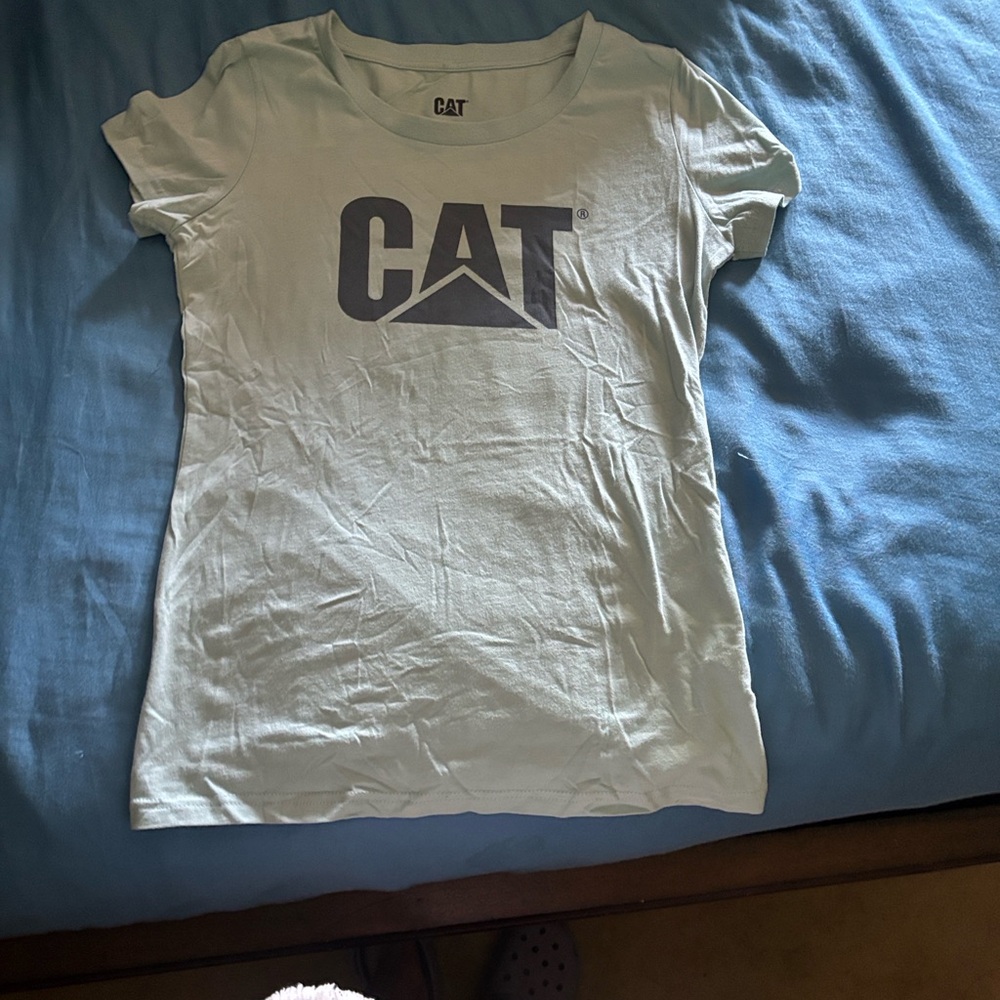 Caterpillar White T-Shirt with Black Logo